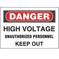 Panduit Adhesive Sign, Polyester, 'Danger High Vo PPS0710D75